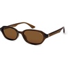 image:imageSOJOS Retro Rectangle Polarized Sunglasses for Women Men Trendy Hexagon Narrow Chic Y2K Sunnies SJ2629Dark BrownBrown