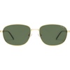 image:imageSOJOS Retro Rectangle Polarized Sunglasses for Women Men Vintage Shades Classic Metal Sun Glasses SJ1276Shiny GoldGreen