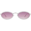 image:imageSOJOS Retro Skinny Oval Rhinestone Sunglasses for Women 90s Styles Bling Hippie Disco Trendy Sun Glasses Small Face SJ1205Multicolor