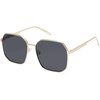 image:imageSOJOS Retro Square Polarized Sunglasses for Women Vintage Square Shades UV400 Large Metal Frame SJ1166BGold