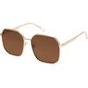 image:imageSOJOS Retro Square Polarized Sunglasses for Women Vintage Square Shades UV400 Large Metal Frame SJ1166BShiny Gold