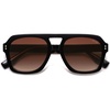 image:imageSOJOS Retro Thick Polarized Aviator Sunglasses for Women Men Large Trendy Bold Square Pilot Shades SJ2385BlackReddish Brown Gradient