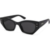 image:imageSOJOS Retro Trendy Polarized Sunglasses For Women Narrow Cat Eye Womens Shades SJ2346BlackGrey