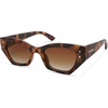 image:imageSOJOS Retro Trendy Polarized Sunglasses For Women Narrow Cat Eye Womens Shades SJ2346TortoiseBrow Grading