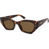 image:imageSOJOS Retro Trendy Polarized Sunglasses For Women Narrow Cat Eye Womens Shades SJ2346TortoiseCoffee