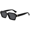 image:imageSOJOS Retro Trendy Polarized Sunglasses for Men Women Vintage Square Mens Shades SJ2397Black Frame Grey Lens