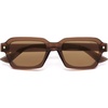 image:imageSOJOS Retro Trendy Polarized Sunglasses for Men Women Vintage Square Mens Shades SJ2397Brown Frame Brown Lens