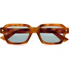 Brown Tortoise Frame Blue Lens
