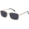 image:imageSOJOS Retro Vintage Rectangle Polarized Sunglasses Mens Womens Classic UV400 Metal Sunnies SJ1215GoldBlack