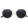 image:imageSOJOS Round Polygon Polarized Sunglasses for Women Men Retro Classic Vintage Panto Octagonal Shades SJ1157Black