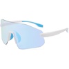 image:imageSOJOS Running Sunglasses for Women amp Men Lightweight TR90 Frameless UV400 Wraparound Sports Goggles SJ2352WhiteBlue