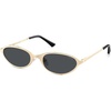 image:imageSOJOS Small Trendy Oval Cat Eye Polarized Sunglasses for Women Chic Y2k Retro 80s 90s Slim Narrow Petite Sunnies SJ1287NGoldGrey