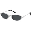 image:imageSOJOS Small Trendy Oval Cat Eye Polarized Sunglasses for Women Chic Y2k Retro 80s 90s Slim Narrow Petite Sunnies SJ1287NSilverGrey