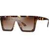 image:imageSOJOS Square Big Sunglasses Women Thick Frame Flat Top Mirrored Sunnies Shades Goggle Siamese Lens SJ2117Multicolor