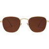 image:imageSOJOS Square Polarized Sunglasses for Men Women Classic Vintage Retro Style SJ1143GoldBrown