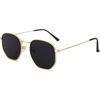 image:imageSOJOS Square Polarized Sunglasses for Women Men Small Hexagonal Polygon Shades SJ1072Golden