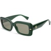 image:imageSOJOS Square Thick Sunglasses for Women Fashion Sunglasses Polarized Rectangle Sunnies SJ2367GreenGreen