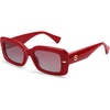 image:imageSOJOS Square Thick Sunglasses for Women Fashion Sunglasses Polarized Rectangle Sunnies SJ2367RedRed