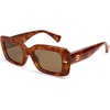 image:imageSOJOS Square Thick Sunglasses for Women Fashion Sunglasses Polarized Rectangle Sunnies SJ2367YellowBrown
