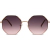 image:imageSOJOS Sunglasses for Women Men Classic Retro Polygon Shades UV400RosePurple