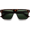 image:imageSOJOS Sunglasses for Women amp Men Square Wide Thick Frame Shades Retro Trendy Fashion UV Protection SJ2373Tortoise silver green