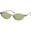 image:imageSOJOS TR90 Ultra Light Flexible Sunglasses for Women Retro Oval Polarized Cat Eye Vintage Shades UV400 Protection SJ2633Light Crystal GreyLight Green
