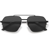 image:imageSOJOS Trendy Aviator Sunglasses Mens Womens Retro Double Bridge Metal Frame SemiRimless Shades SJ1191Black