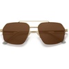 image:imageSOJOS Trendy Aviator Sunglasses Mens Womens Retro Double Bridge Metal Frame SemiRimless Shades SJ1191Brown