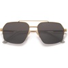 image:imageSOJOS Trendy Aviator Sunglasses Mens Womens Retro Double Bridge Metal Frame SemiRimless Shades SJ1191Gold