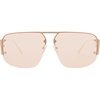 image:imageSOJOS Trendy Aviator Sunglasses Mens Womens Retro Metal Rimless Frame Shades Lentes De Sol Para Mujer SJ1192Brown