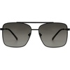 image:imageSOJOS Trendy Aviator Sunglasses Womens Oversized Retro Rhinestone Double Bridge Square Women Shades SJ1195BlackGrey Grading
