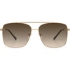 image:imageSOJOS Trendy Aviator Sunglasses Womens Oversized Retro Rhinestone Double Bridge Square Women Shades SJ1195GoldCoffee