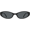image:imageSOJOS Trendy Cat Eye Womens SunglassesRetro Skinny Chic Narrow Oval 90s Slim Small Cute Sunnies SJ2753BlackGrey