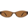 image:imageSOJOS Trendy Cat Eye Womens SunglassesRetro Skinny Chic Narrow Oval 90s Slim Small Cute Sunnies SJ2753BrownBrown
