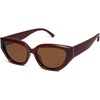 image:imageSOJOS Trendy Cute Cat Eye Polarized Sunglasses for Women Fashion Cateye Womens Sunnies SJ2237Burgundy
