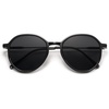 image:imageSOJOS Trendy Designer Hexagon Round Sunglasses for Women Fashion Big Shades Geometric Women Sunglasses SJ2181Black