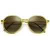 image:imageSOJOS Trendy Designer Hexagon Round Sunglasses for Women Fashion Big Shades Geometric Women Sunglasses SJ2181Green