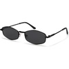 image:imageSOJOS Trendy Hexagonal Polarized Sunglasses for Women Men Retro Fashion Irregular Rhombus Shades UV400 Protection SJ1259Black