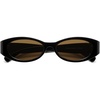 image:imageSOJOS Trendy Oval Polarized Sunglasses Womens Retro Narrow Chic Thin Y2k Sunnies SJ2364BlackBrown