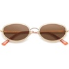image:imageSOJOS Trendy Oval Polarized Sunglasses for Women Men 80s 90s Chic Retro Vintage Sunnies SJ1248Light BrownBrown