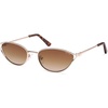 image:imageSOJOS Trendy Oval Polarized Sunglasses for WomenRetro 90s Cat Eye Shades SJ1254Gold Frame Brown Grading Lens