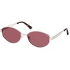 image:imageSOJOS Trendy Oval Round Polarized Sunglasses for Women Men Retro Chic Circle Shades SJ1255SilverRed