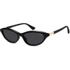 image:imageSOJOS Trendy Oval Sunglasses for Women MenFashion Petite Cat Eye Shades Thin Light Weight Rim UV400 Protected SJ2689Black