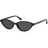image:imageSOJOS Trendy Polarized Oval Sunglasses for Women Retro Chic 90s Shades Lightweight Sunnies SJ2656Black Frame Grey Lens