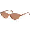 image:imageSOJOS Trendy Polarized Oval Sunglasses for Women Retro Chic 90s Shades Lightweight Sunnies SJ2656Brown Frame Brown Lens