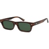 Brown Stripe Pattern Frame Green Lens