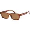 image:imageSOJOS Trendy Polarized Rectangle Sunglasses Womens Men Retro Vintage Sun Glasses SJ2379Yellow Tortoise Frame Brown Lens