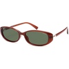 Milky Brown Frame Green Lens
