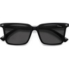 image:imageSOJOS Trendy Polarized Square Sunglasses Womens Men Retro Vintage 90s Sun Glasses SJ2387Black Frame Grey Lens