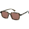 image:imageSOJOS Trendy Polarized Square Sunglasses for Women MenFashion Rectangle Shades Wavy Pattern Frame UV400 Protected SJ2698Green
